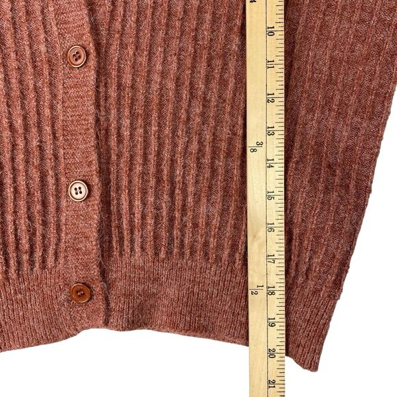 Molly Bracken Oversized Knit Cardigan XS Pink Ribbed Popcorn Bobble Sweater Cozy - Picture 6 of 6